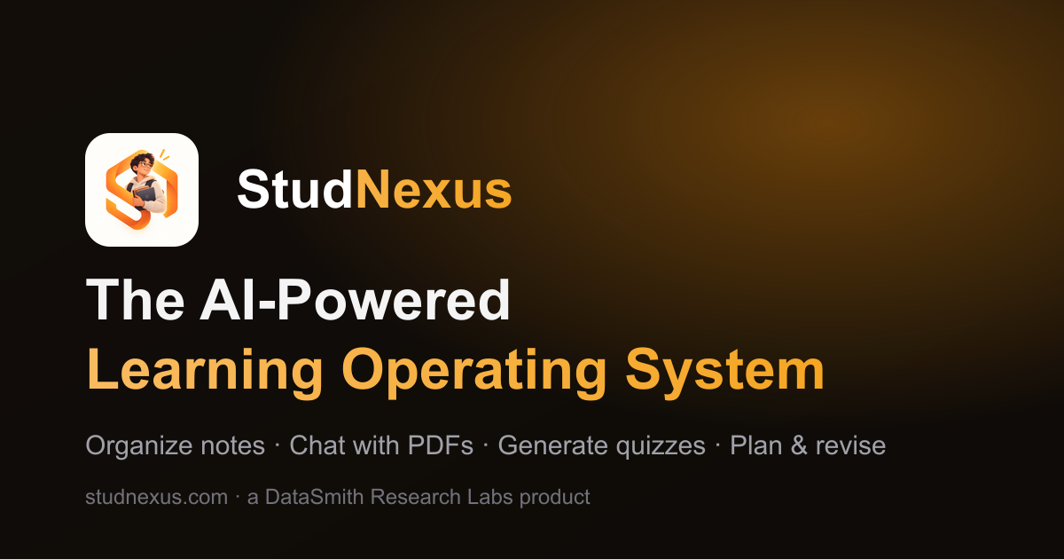 Student Learning Os StudNexus - AI Powered Learning Operating System for Students